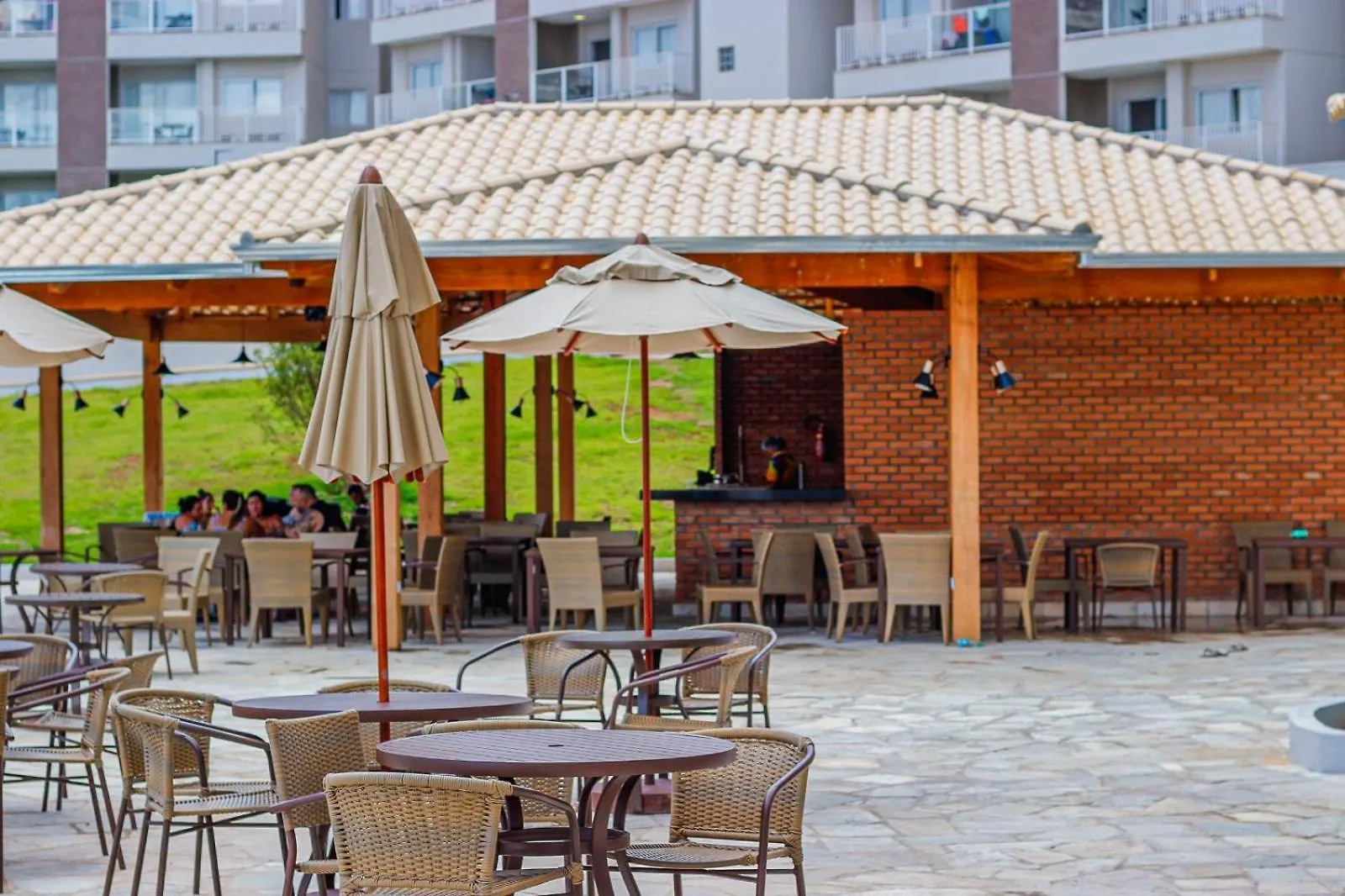 ホテル Lagoa Eco Towers - Apartamento Para Ate 7 Pessoas Com Acesso A Piscinas, Quiosques, Restaurante E Muito Mais カルダス・ノバス